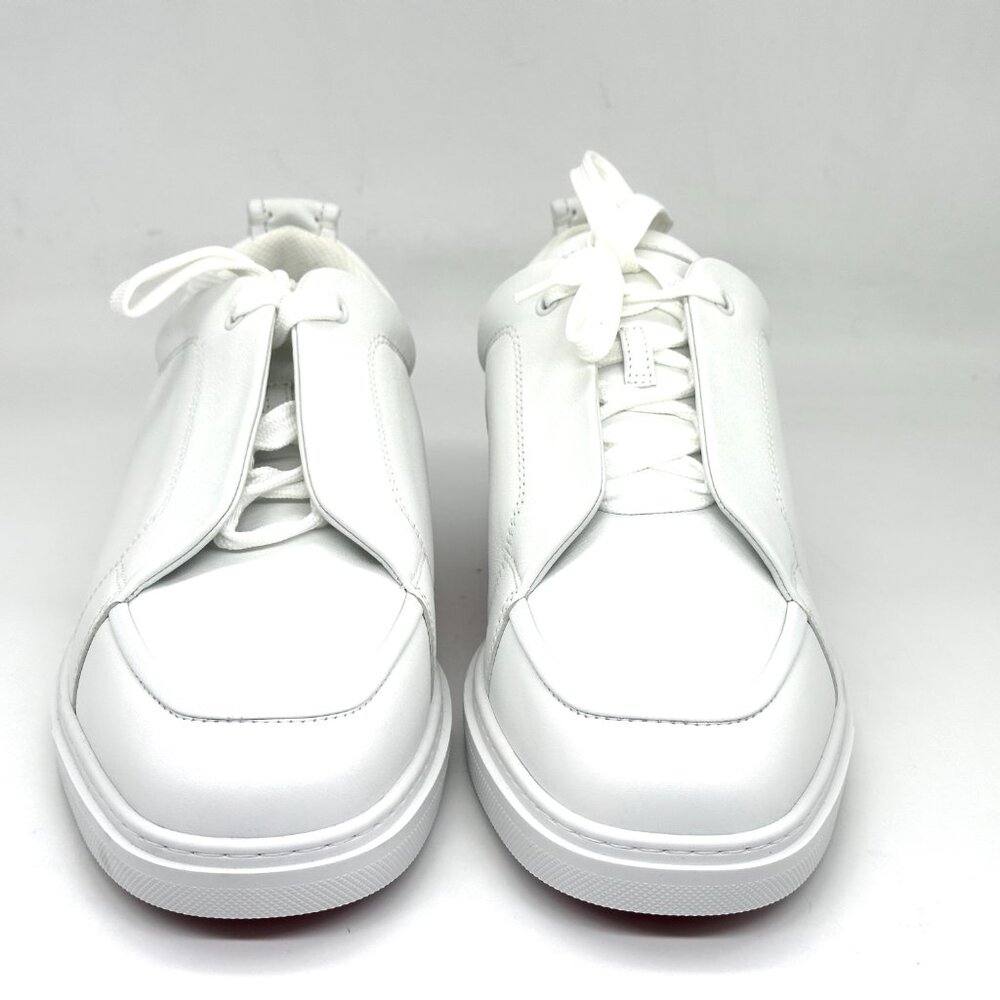 Christian Louboutin JIMMY FLAT Mens Leather Trainers Sneakers Shoes White - Picture 10 of 16